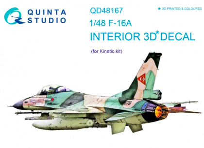 1:48 F-16A 3D-Printed and coloured Interior on decal paper