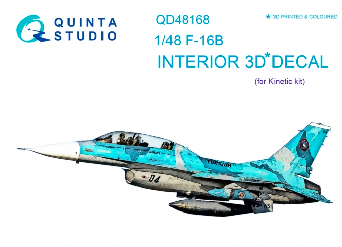 1:48 F-16B 3D-Printed and coloured Interior on decal paper