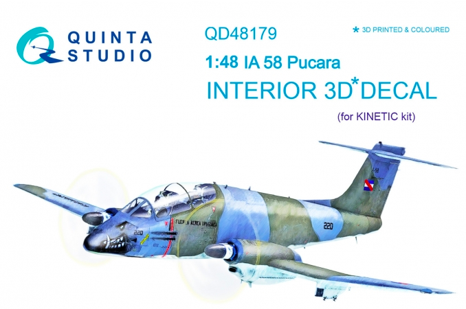 1:48 IA 58 Pucara 3D-Printed and coloured Interior on decal paper
