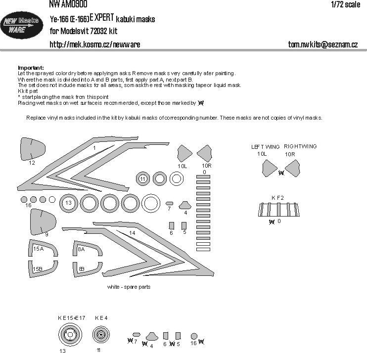 1:72 Ye-166 (E-166) Mask EXPERT