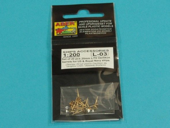 1:200 A set of 20 20 mm L / 70 Oerlikon Mk.10 barrels for US Navy ships