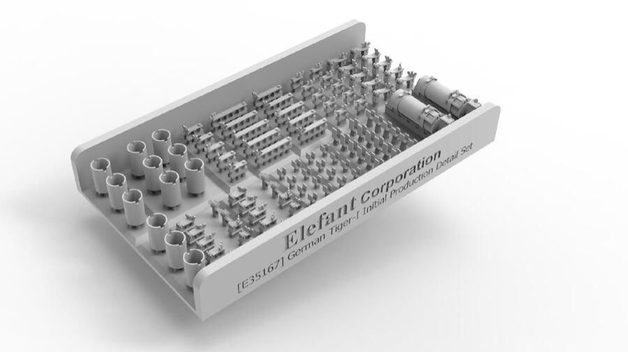 1:35 TIGER I INITIAL AND VERY EARLY DETAIL SET, FOR 2 VEHICLES, RFM AND DRAGON KITS