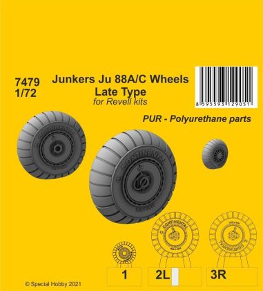 1:72 Junkers Ju 88A/C Wheels Late Type