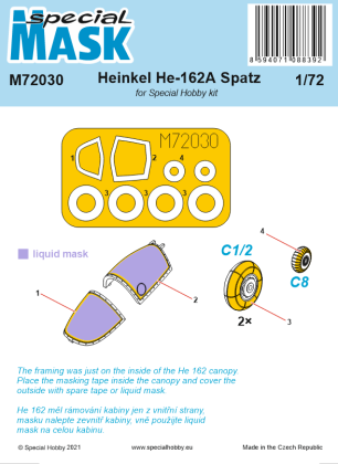 1:72 Heinkel He 162 MASK