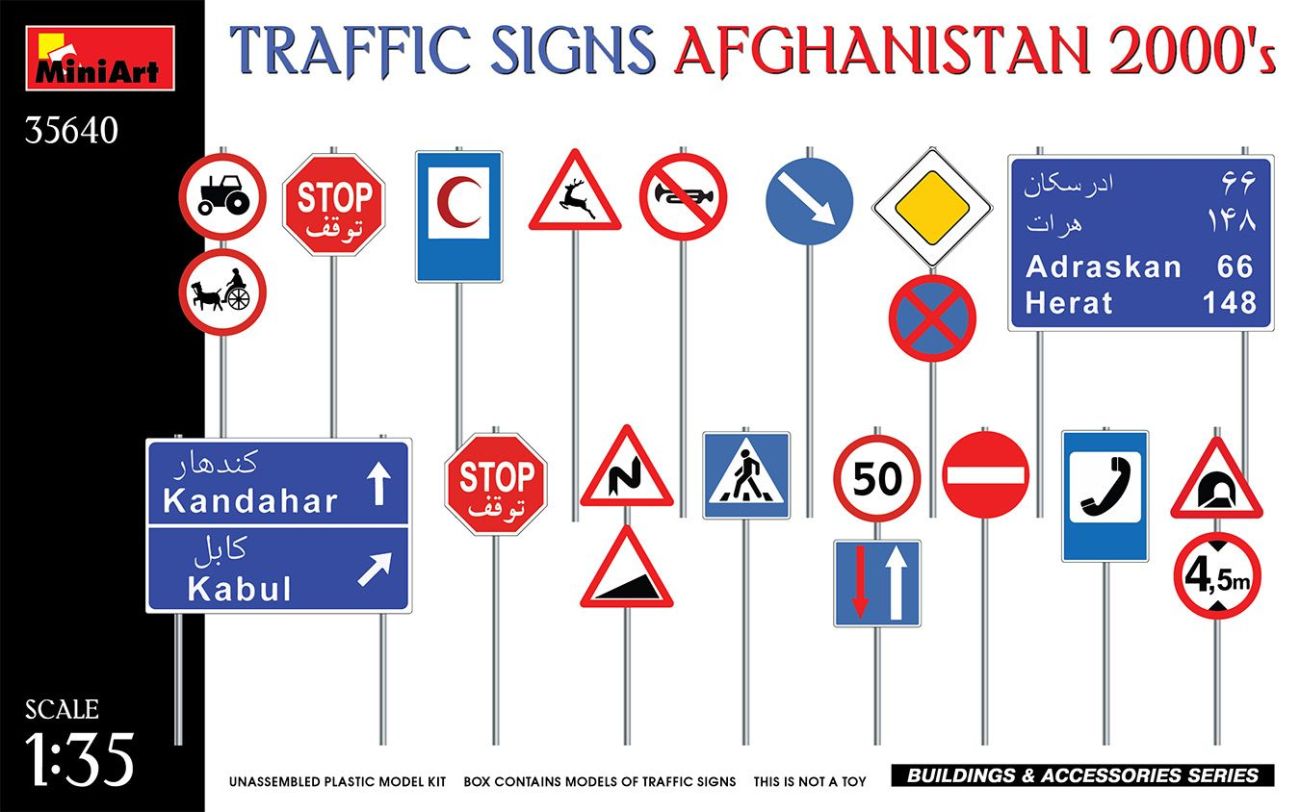1:35 TRAFFIC SIGNS AFGHANISTAN 2000’s