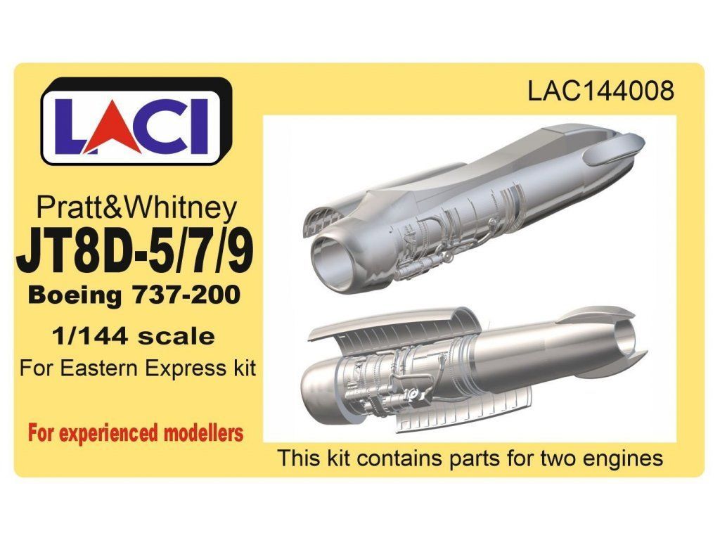 1:144 Pratt & Whitney JT8D-5/7/9 for Boeing 737-200