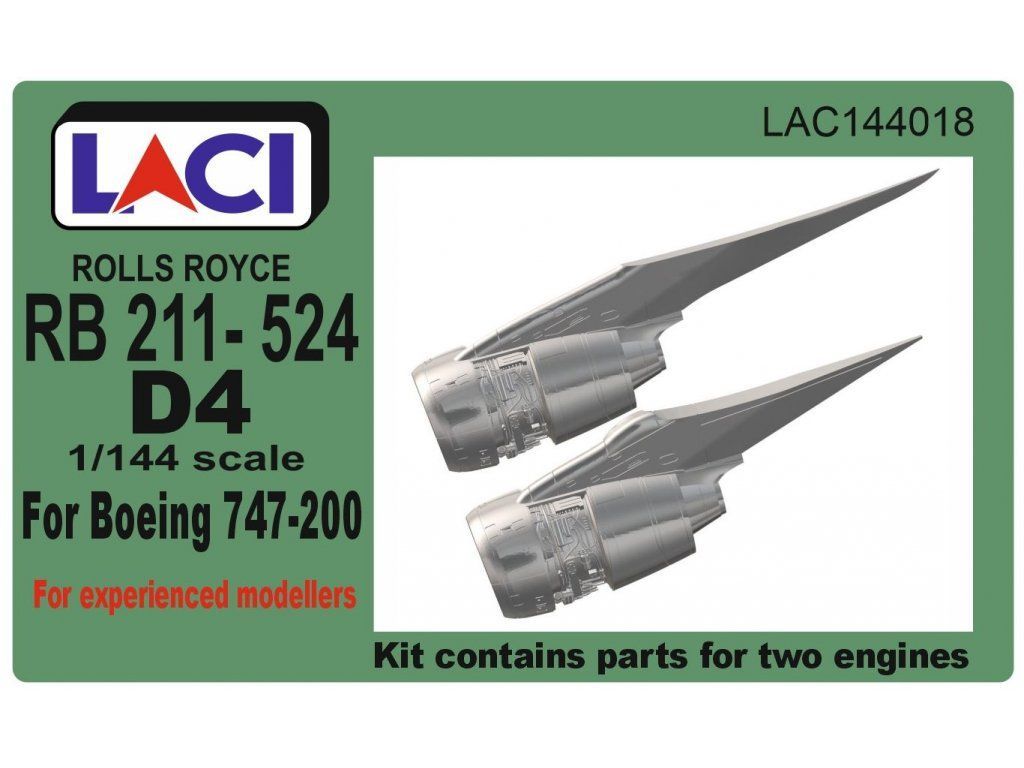 1:144 Rolls Royce RB211-524 D4 for Boeing 747-200