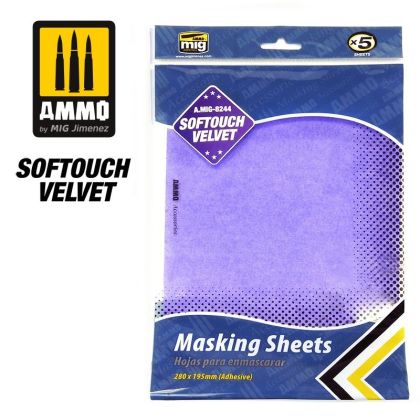 SOFTOUCH VELVET MASKING SHEETS 280x195 mm