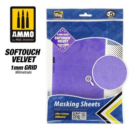 SOFTOUCH VELVET Masking Sheet 1mmGrid 290x145