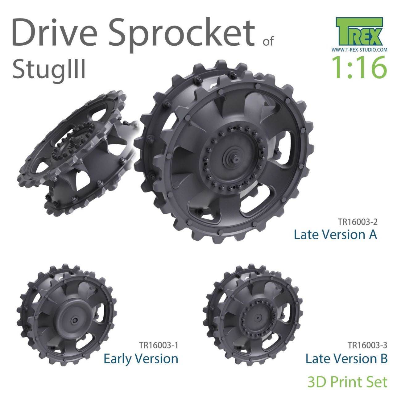 1:16 Stug III Sprocket, early version