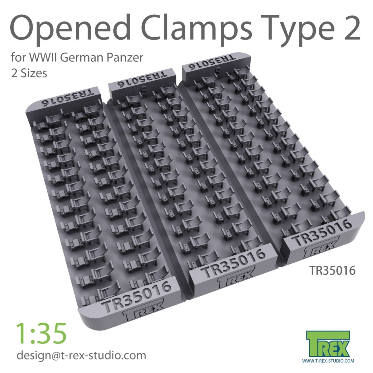 1:35 Opened Clamps for German Panzer (Type 2)