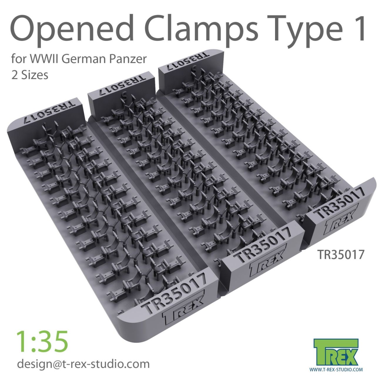 1:35 Opened Clamps for German Panzer (Type 1)