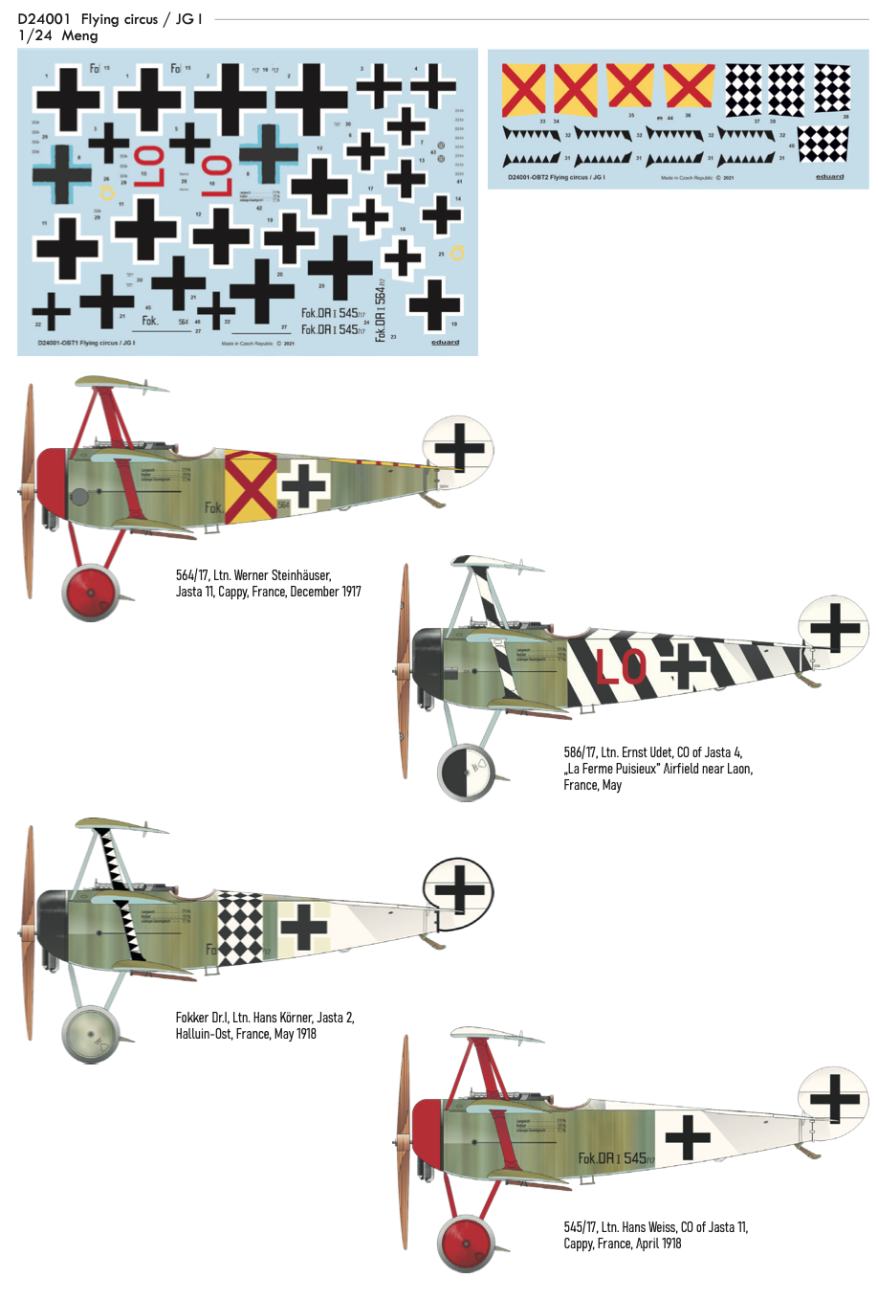 1:24 Fokker Dr.I Triplane Flying circus / JG I