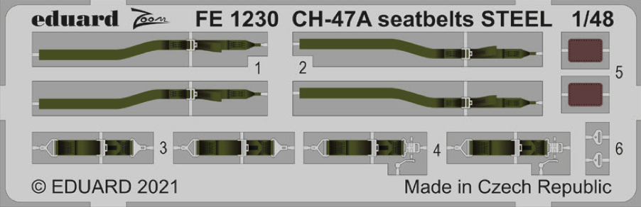 1:48 Boeing CH-47A Chinook seatbelts STEEL