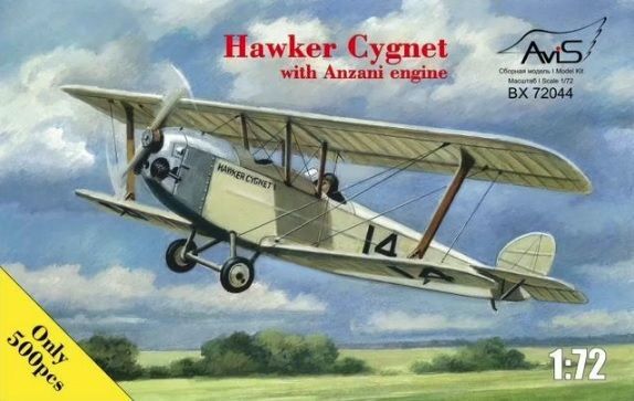 1:72 Hawker Cygnet with Anzani engine