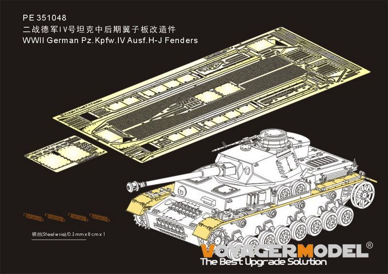 1:35 WWII German Pz.Kpfw.IV Ausf.H-J Fenders(For RFM 5033)