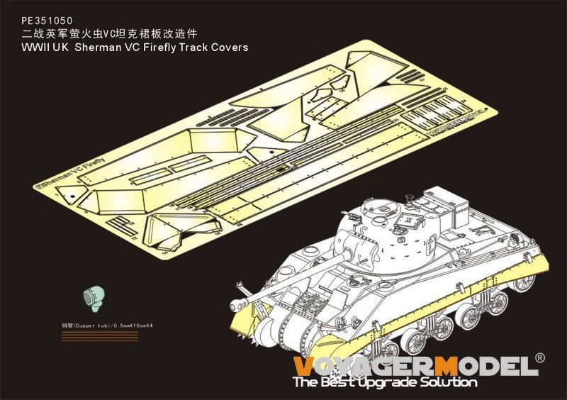 1:35 WWII UK Sherman VC Firefly Track Covers(For R.F.M 5038)