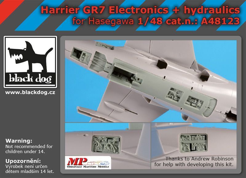 1:48 Bae Harrier GR-7 electronics+hydraulics Big set