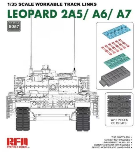 1:35 Workable track links for LEOPARD 2A5/A6/A7