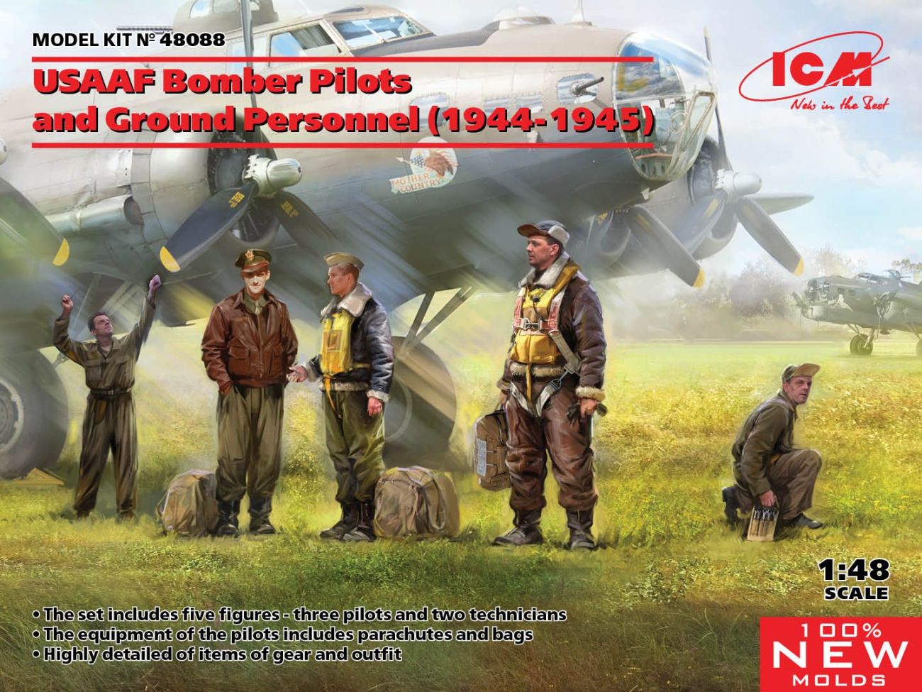 1:48 USAAF Bomber Pilots and Ground Personnel (1944-1945)