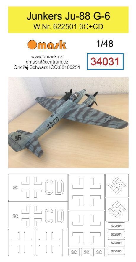 1:48 Junkers Ju-88G-6 W.Nr. 622501 3C+CD