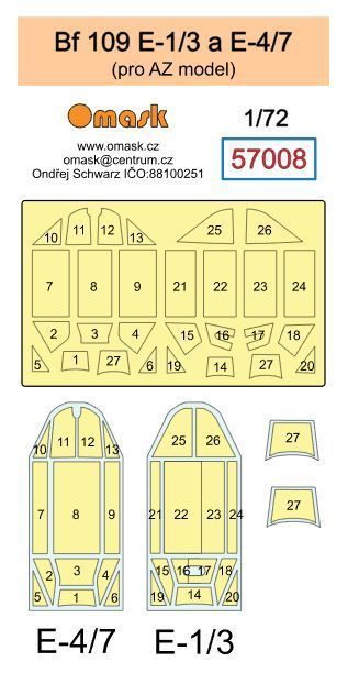 1:72 Bf 109 E-1/3 a E-4/7 (AZ)