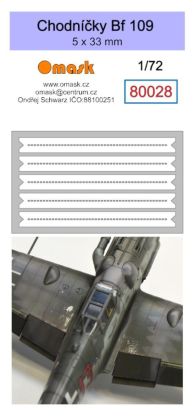 1:72 Chodníčky Bf 109 5 x 33 mm (Oramask)