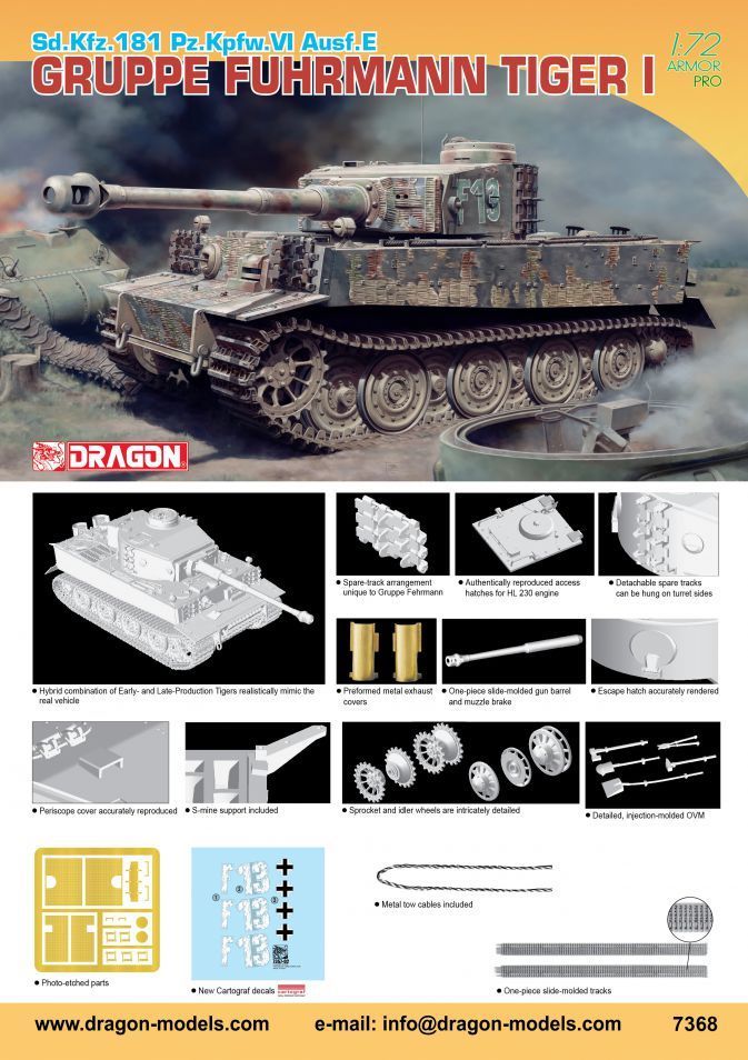1:72 Sd.Kfz.181 Pz.Kpfw.VI Ausf.E Gruppe Fehrmann Tiger I