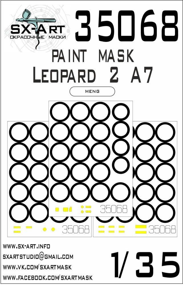 1:35 Leopard 2A7 Painting mask (MENG)