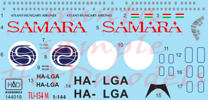 1:144 Tu-154 M Samara Airlines reprint