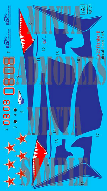 1:48 Su-27Russian 08 shark