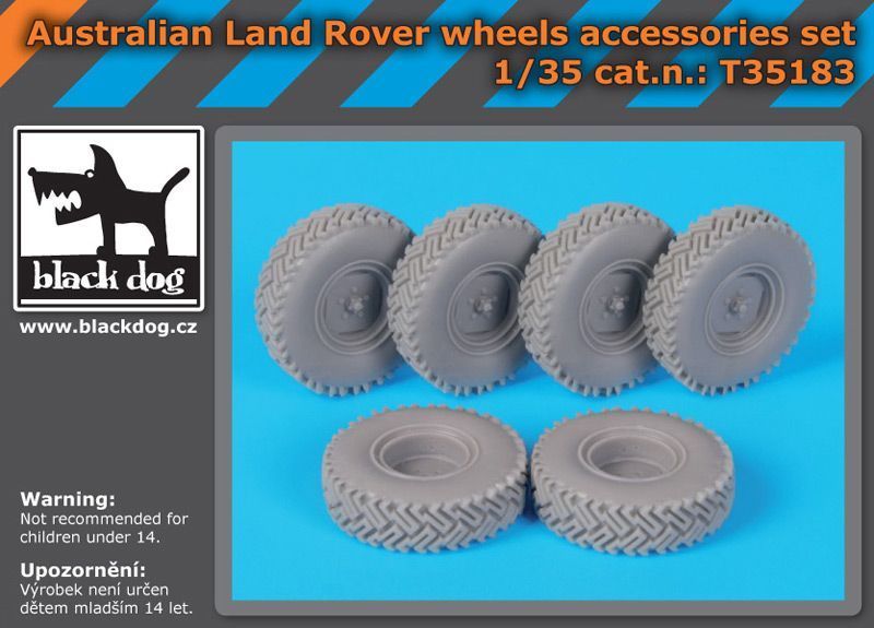 1:35 Australian Land Rover wheels accessories set