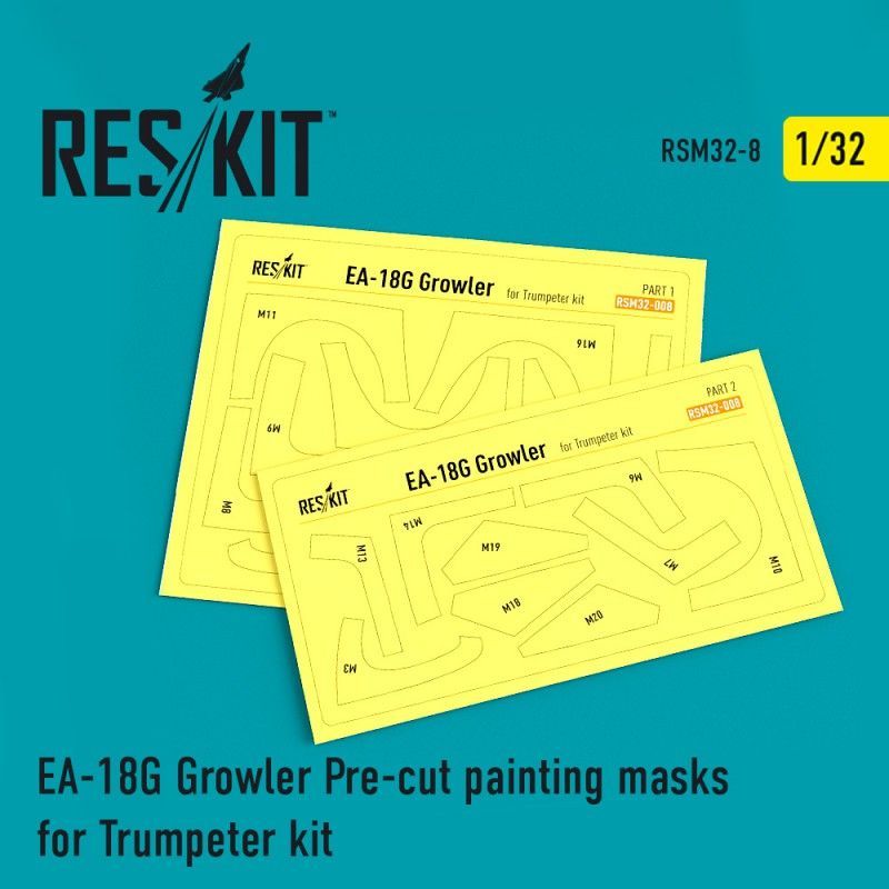1:32 EA-18G Growler Pre-cut painting masks for Trumpeter kit