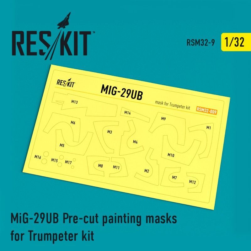 1:32 MiG-29UB Pre-cut painting masks for Trumpeter kit