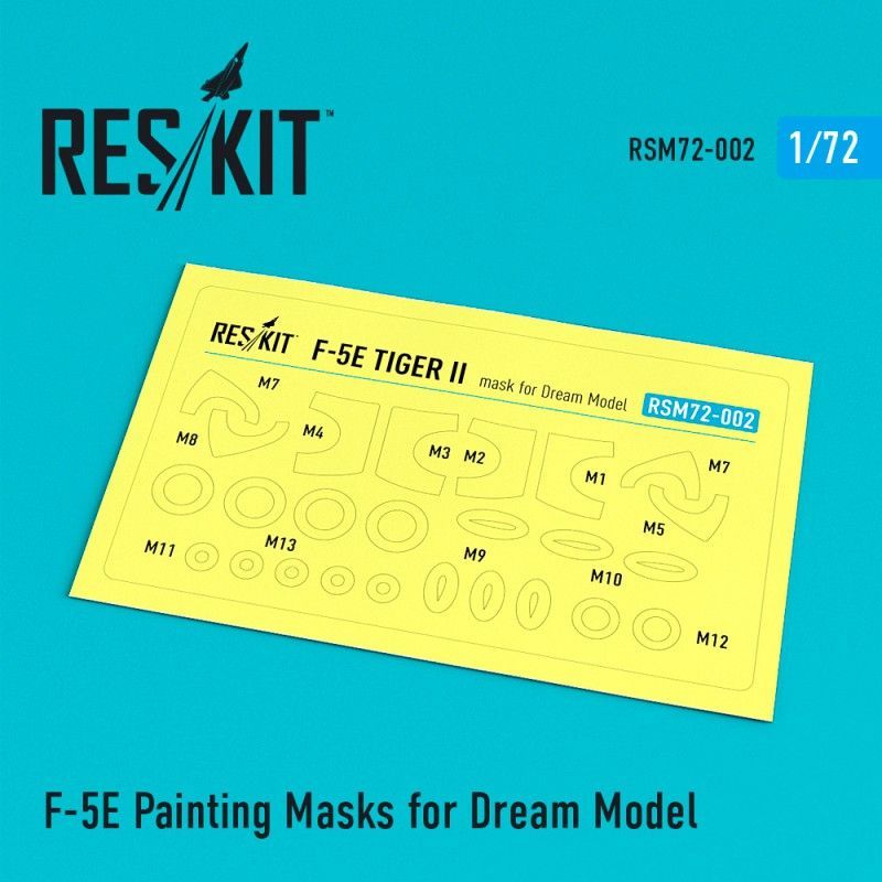 1:72 F-5E Tiger II Painting Masks for DreamModel kit