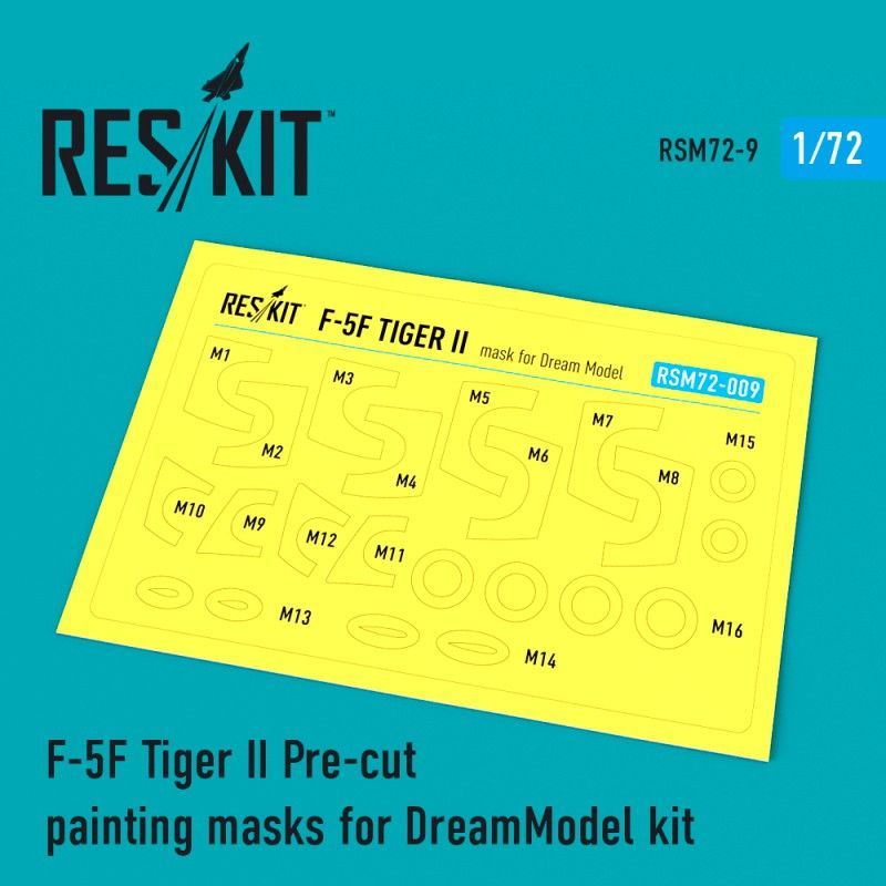 1:72 F-5F Tiger II Pre-cut painting masks for DreamModel kit