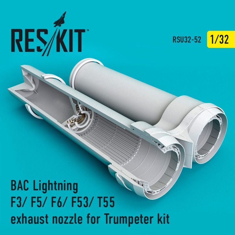 1:32 BAC Lightning F3/ F5/ F6/ F53/ T55 exhaust nozzle for Trumpeter kit