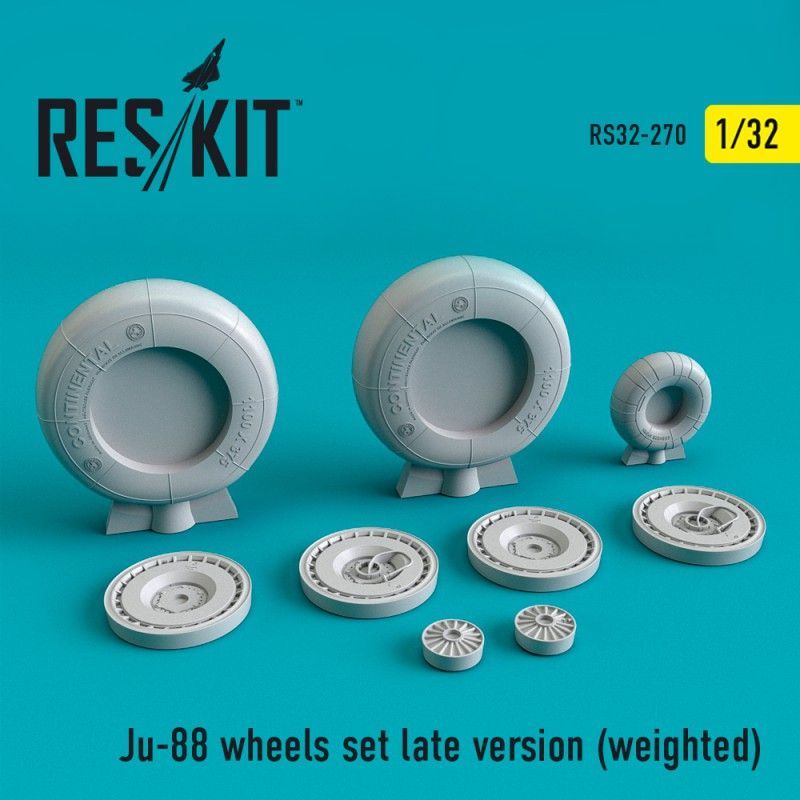 1:32 Ju-88 wheels set late version (weighted)