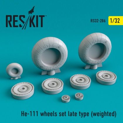 1:32 He-111 wheels set late type (weighted)