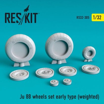 1:32 Ju 88 wheels set early type (weighted)