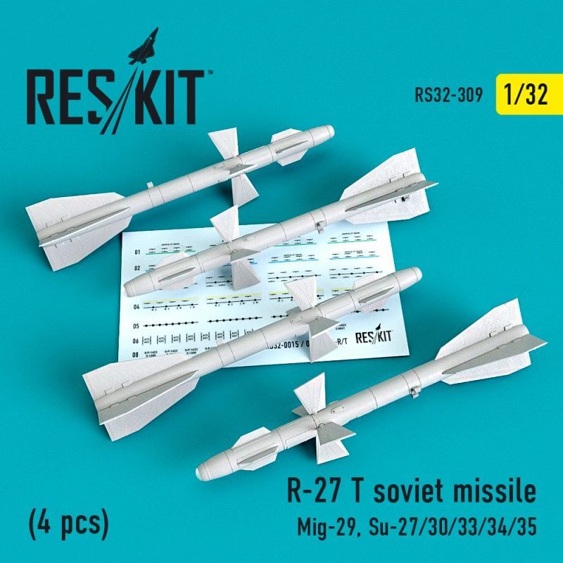 1:32 R-27 T soviet missile (4 pcs)
