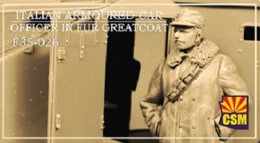 1:35 ITALIAN ARMOURED CAR OFFICER IN FUR GREATCOAT
