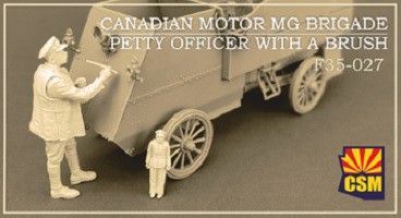 1:35 CANADIAN MOTOR MG BRIGADE PETTY OFFICER WITH A BRUSH