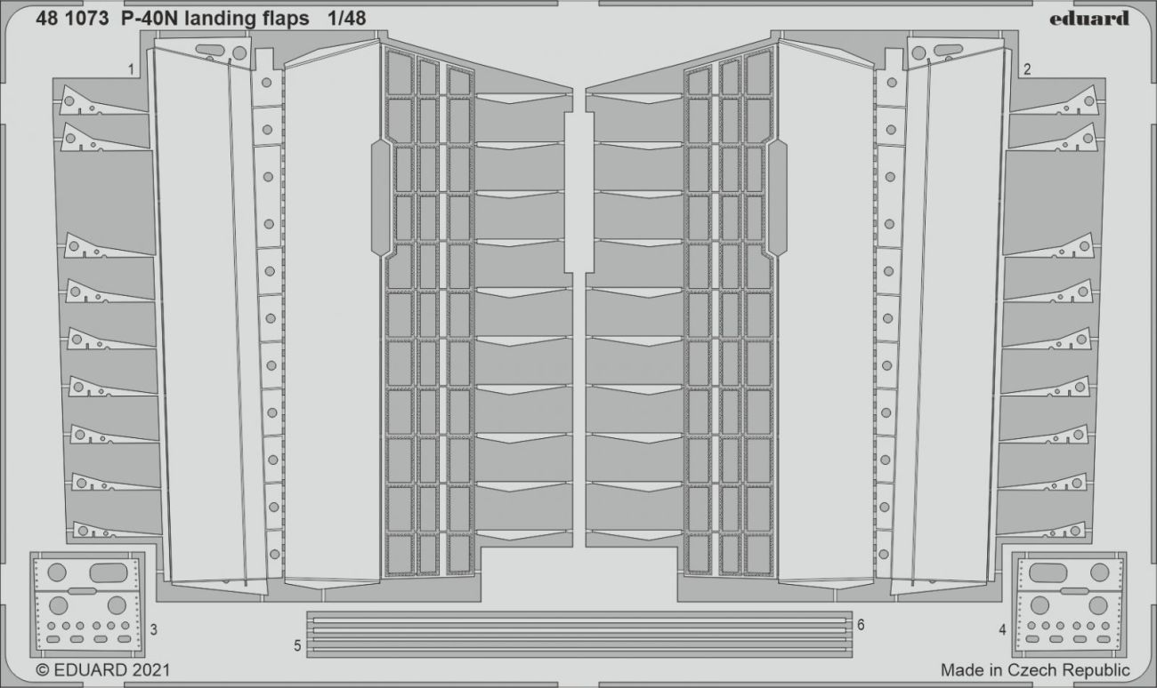 1:48 Curtiss P-40N landing flaps