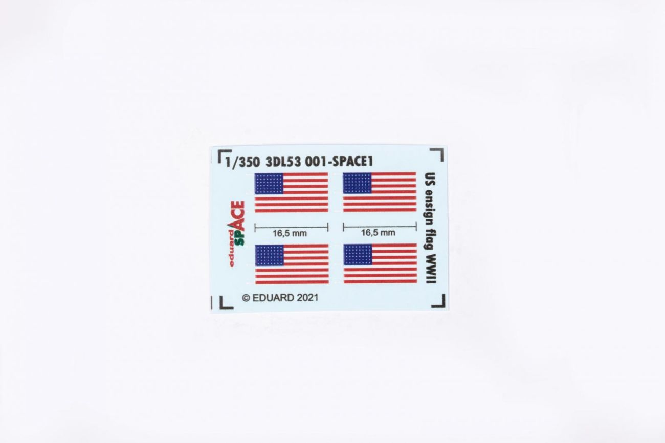 1:350 US ensign flag WWII SPACE