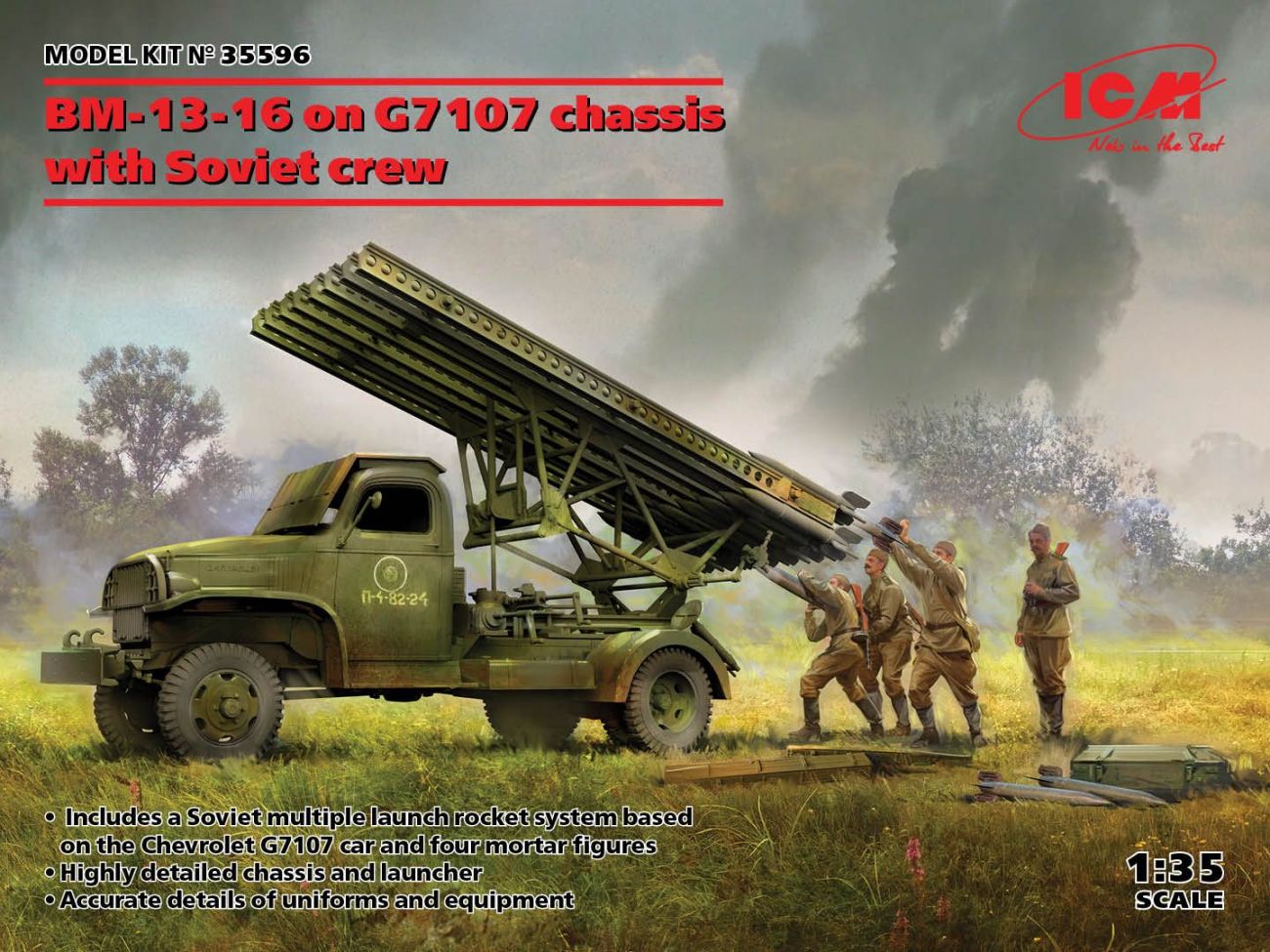 1:35 BM-13-16 on G7107 chassis with Soviet crew