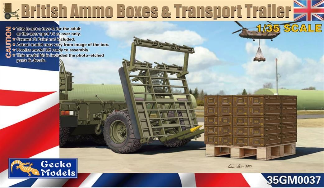 1:35 British Ammo Boxes & Traile