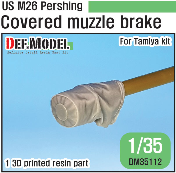 1:35 US M26 Pershing Muzzle brake with canvas cover