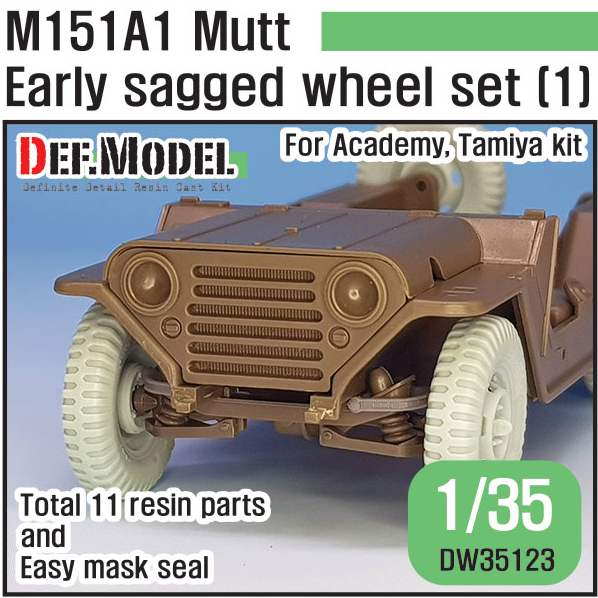 1:35 US M151A1 Early sagged wheel set