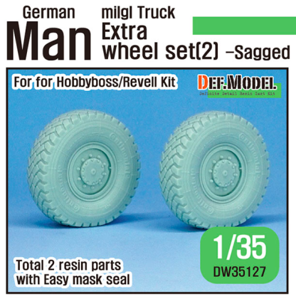 1:35 German Man milgl Truck Extra 2ea Sagged wheel set 2 Continetal HCS